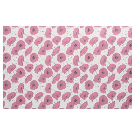 Poppy Flowers Pattern fabric