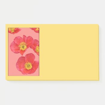Poppy Flowers Post-it Notes by LeFlange at Zazzle