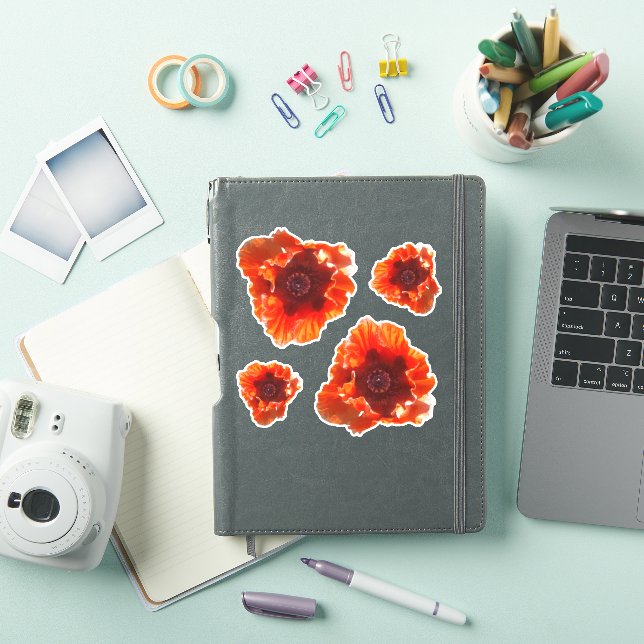 Poppy Flowers Sticker (iPad Cover)