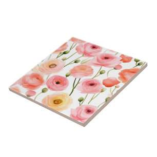 Poppy Flowers Tile