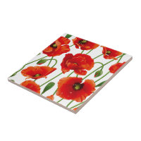 Poppy Flowers Tile