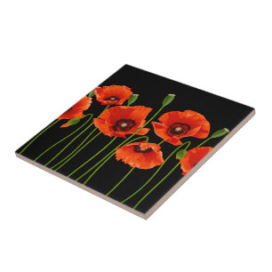Poppy Flowers Tile