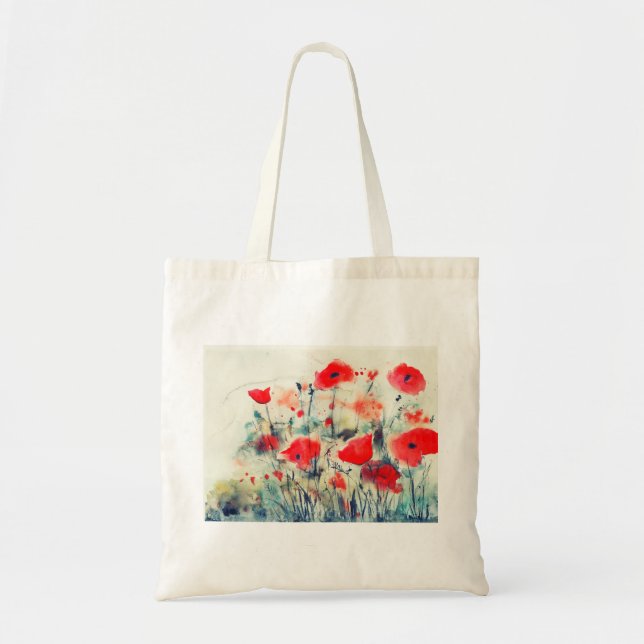 Poppy flowers tote bag (Front)