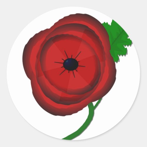 Poppy for Remembrance _ sticker