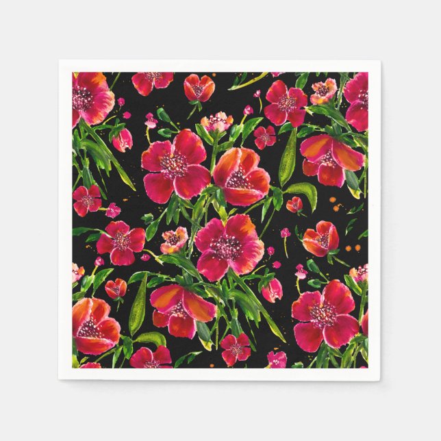 Poppy Garden Napkins (Front)
