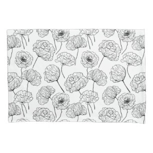 Poppy garden pillow case