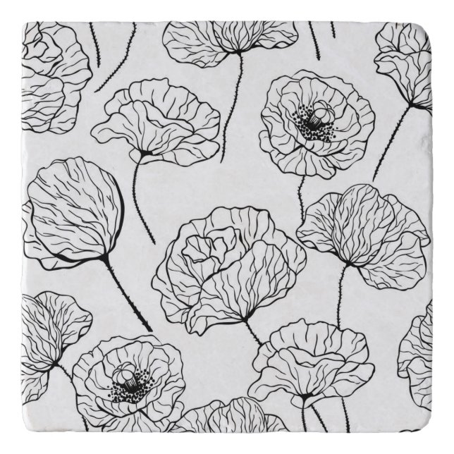 Poppy garden trivet (Front)