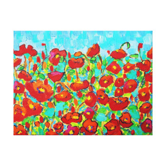 "Poppy Gathering" Fine Art by Susi Franco Canvas Print