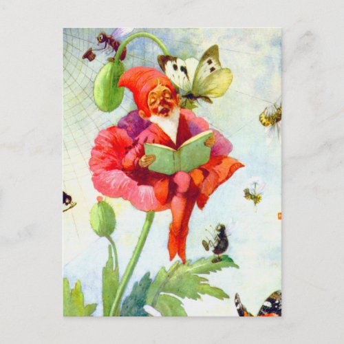 Poppy Gnome Postcard