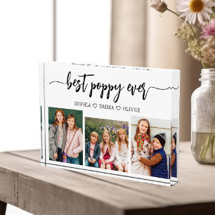 Poppy Grandfather Grandchildren Photo Collage