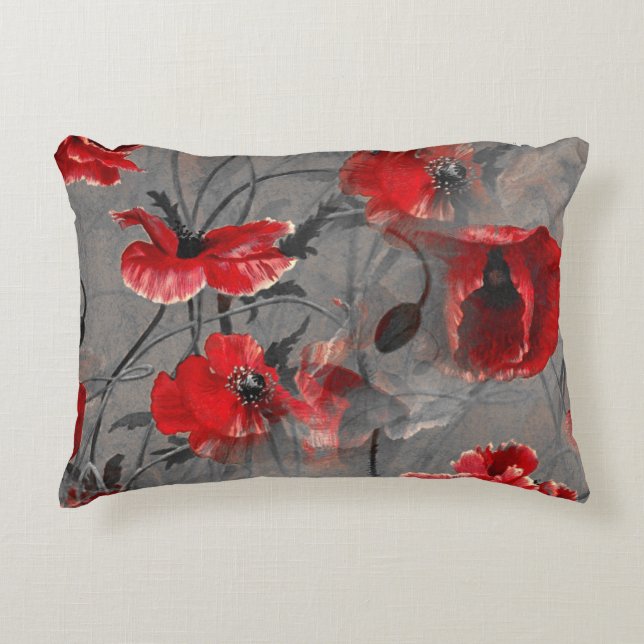 Poppy Haze Accent Pillow (Front)