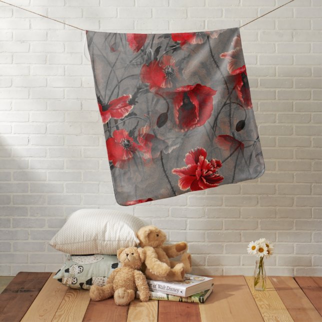 Poppy Haze Baby Blanket (In Situ)