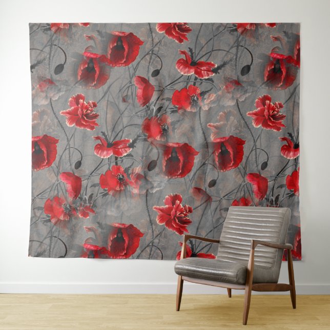 Poppy Haze Tapestry (In Situ (Horizontal))