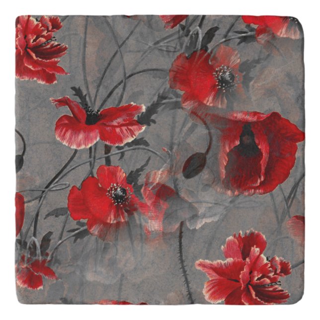 Poppy Haze Trivet (Front)