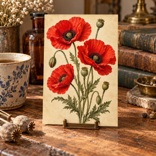 Poppy Herbarium Art Print