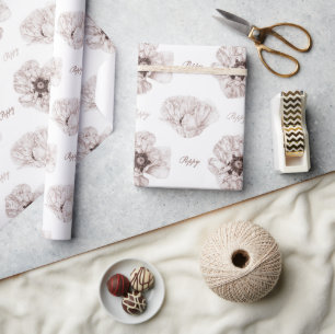 Poppy Illustrated Wrapping Paper