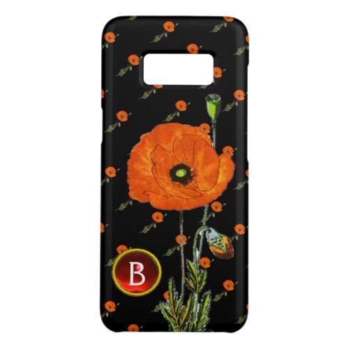 POPPY IN BLACK RED RUBY GEMSTONE  MONOGRAM Case_Mate SAMSUNG GALAXY S8 CASE