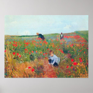 Poppy in the field by Mary Stevenson Cassatt Poster