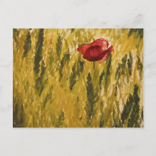 Poppy in the Wheat Field Postcard