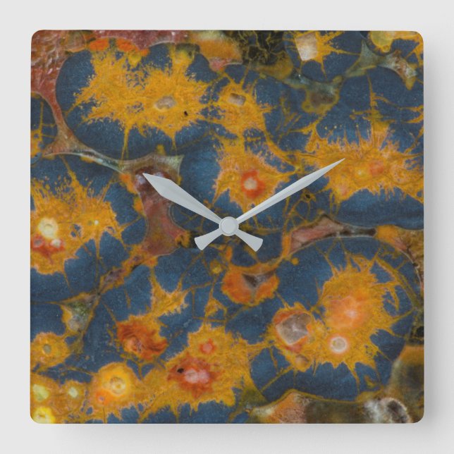 Poppy Jasper Square Wall Clock (Front)