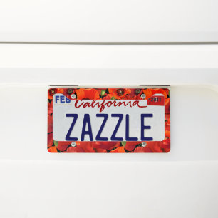 Poppy License Plate Frame