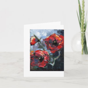 "Poppy Love" Letterpress Thank You Card