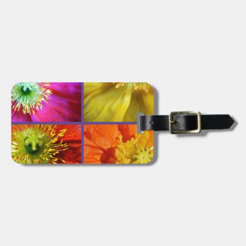 Poppy Love Photograph Collage Luggage Tag