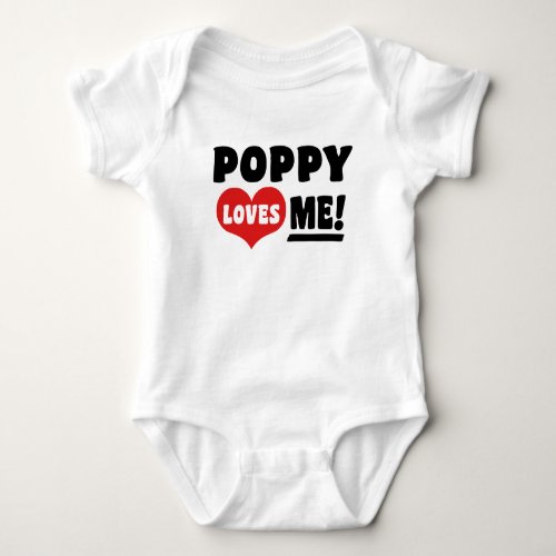 Poppy Loves Me Baby Bodysuit