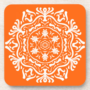 Poppy Mandala Beverage Coaster