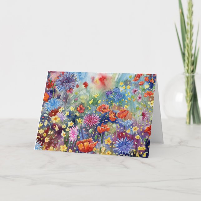 "Poppy Meadow" Blank Notecard (Front)