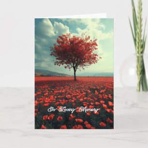 Poppy Meadow Lonely Tree Invitation