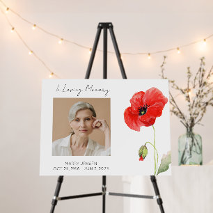 Poppy Memorial Photo Funeral Foam Board