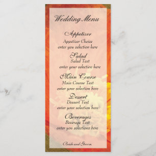 Poppy menu card
