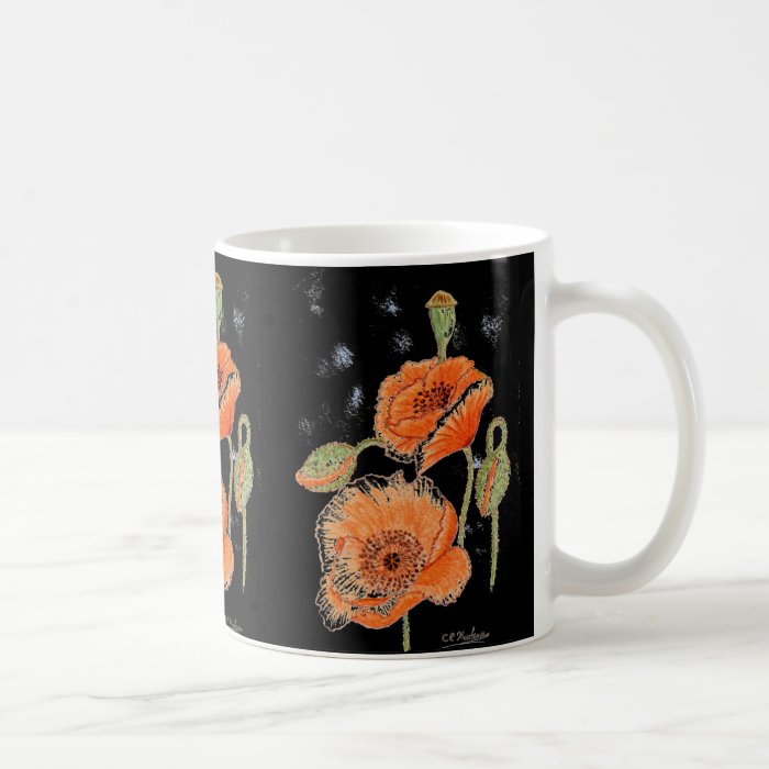 'Poppy Midnight' Mug