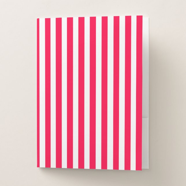 Poppy Modern Stripes Pocket Folder (Front)