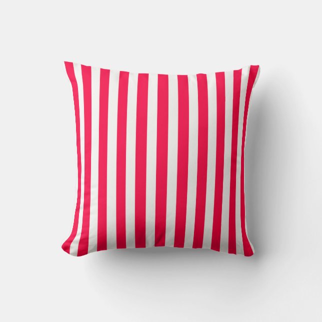 Poppy Modern Stripes Throw Pillow (Front)