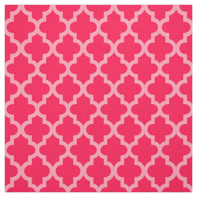 Poppy Moroccan Moods Quatrefoil Fabric (Swatch)