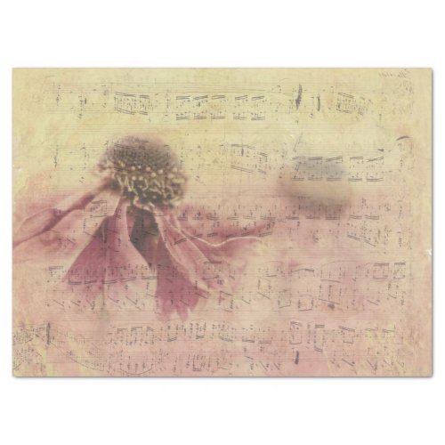 Poppy Music Sheet Tissue Paper