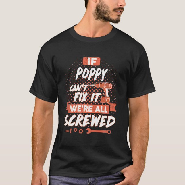 POPPY Name, POPPY family name crest T-Shirt (Front)