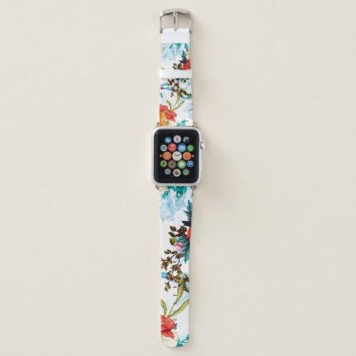 Poppy  Nightingale Floral Watercolor Apple Watch Band