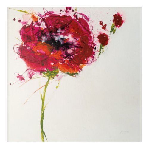 Poppy on White Acrylic Print