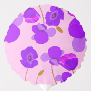 Poppy (Papaver somniferum) Lilac Party Balloon