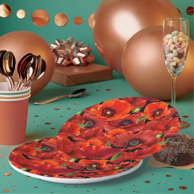 Poppy Paper Plates (Multi)