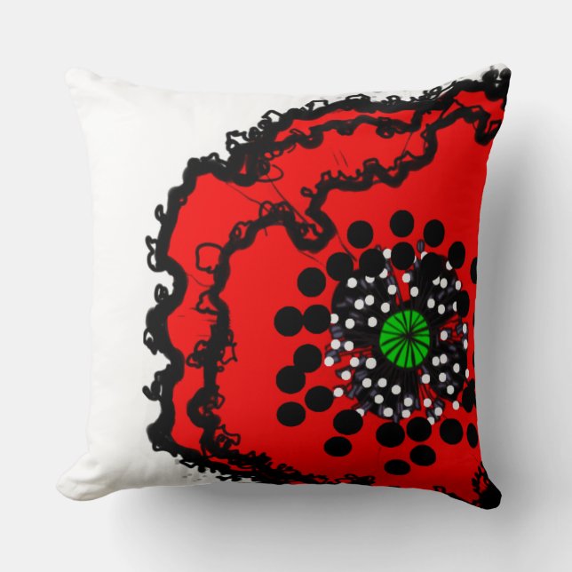 POPPY PAPI Throw Pillow (Front)