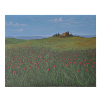 Poppy Paradise 14 x 11 Faux Canvas Wrap Print