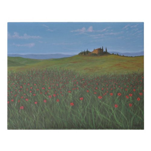 Poppy Paradise 14 x 11 Faux Canvas Wrap Print