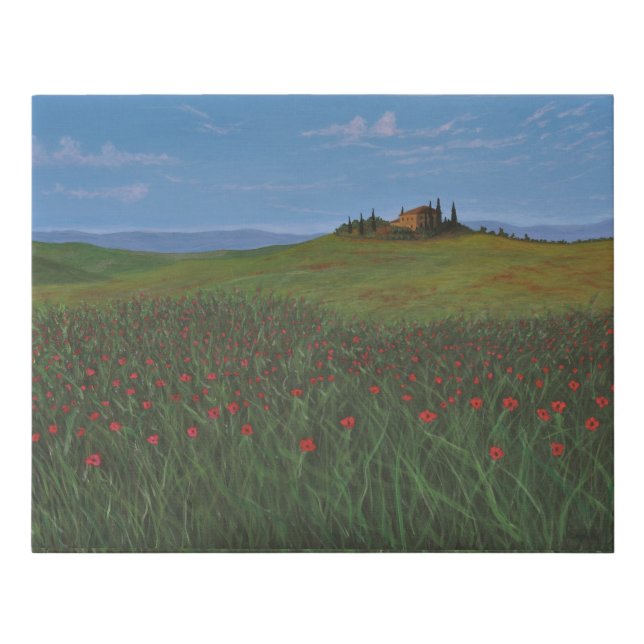 Poppy Paradise 14 x 11 Faux Canvas Wrap Print (Front)