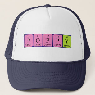 Poppy periodic table name hat