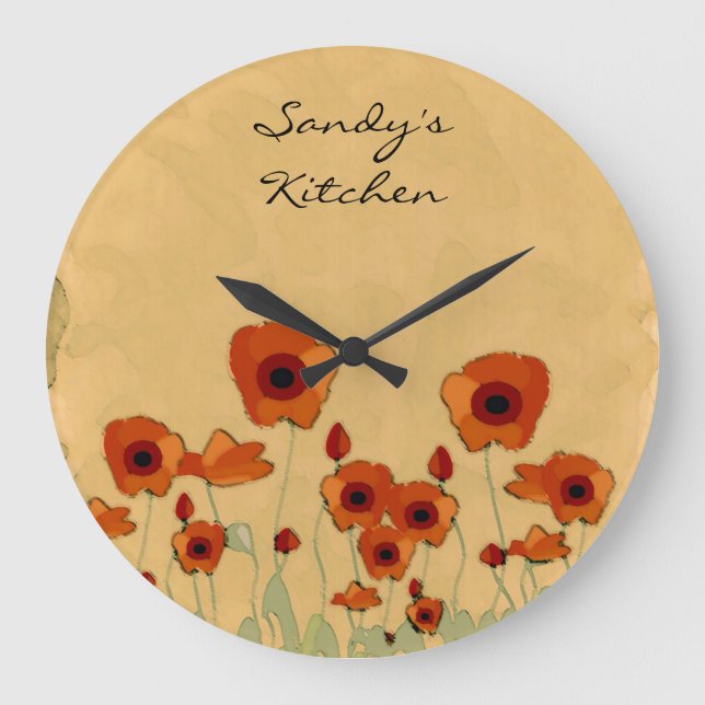 Poppy Personalized Kitchen Clock (Front)