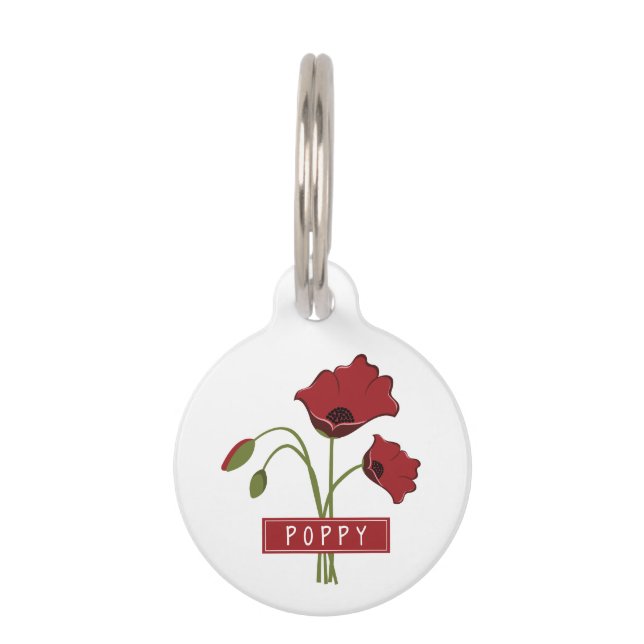 Poppy Pet ID Tag (Front)
